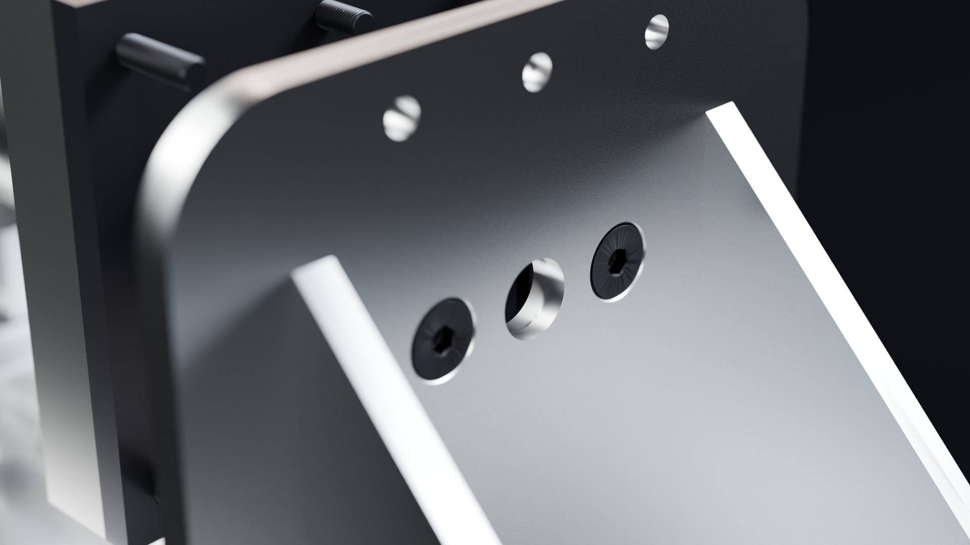 Close-up of the load cell mounted behind the thrust plate on the Ostia stand