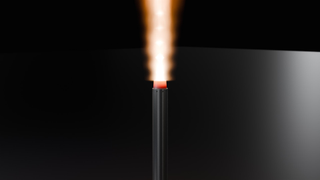 Simulated vertical firing of Remus with a shock-diamond plume